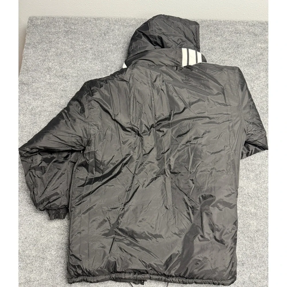 VTG Rooky‎ Men's Reversible Hooded Puffer Jacket Black Cream Size L - NEW